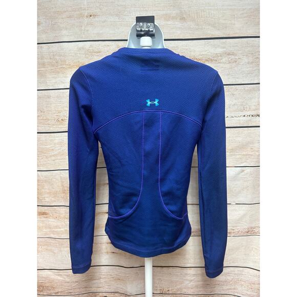 Under Armour Shirt Womens Size XL Cold Gear Long Sleeve Base Layer Top Blue - Picture 7 of 11